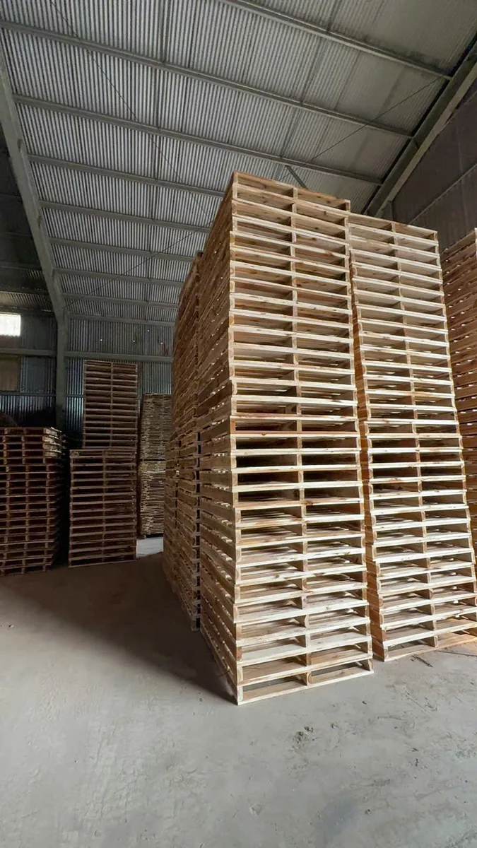 kho chứa pallet gỗ tràm dưới mái tôn tại Hố Nai