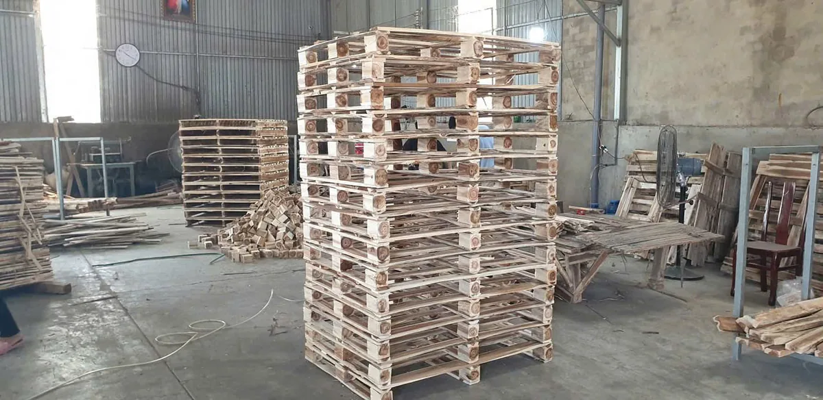xưởng đóng pallet gỗ tràm tại Hố Nai chọn gỗ làm pallet theo đơn